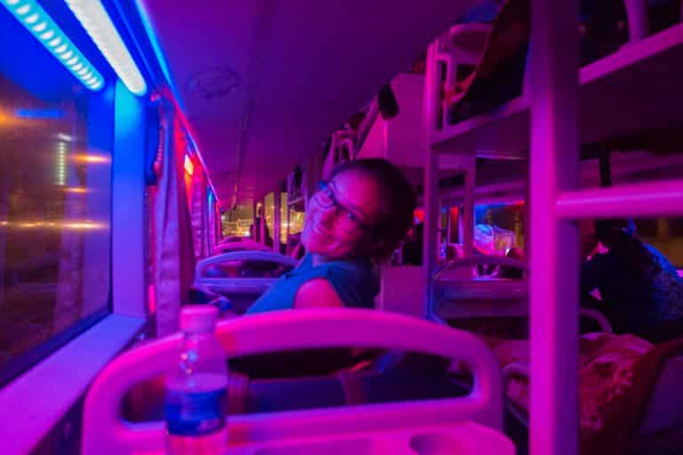 Birthe on the Sleeper Bus Birthe on the Sleeper Bus