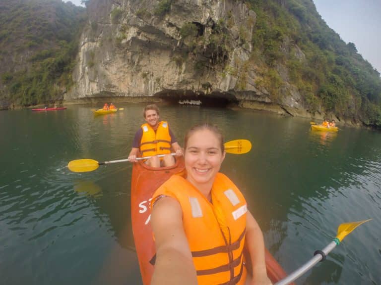Kayaking at Halong Bay