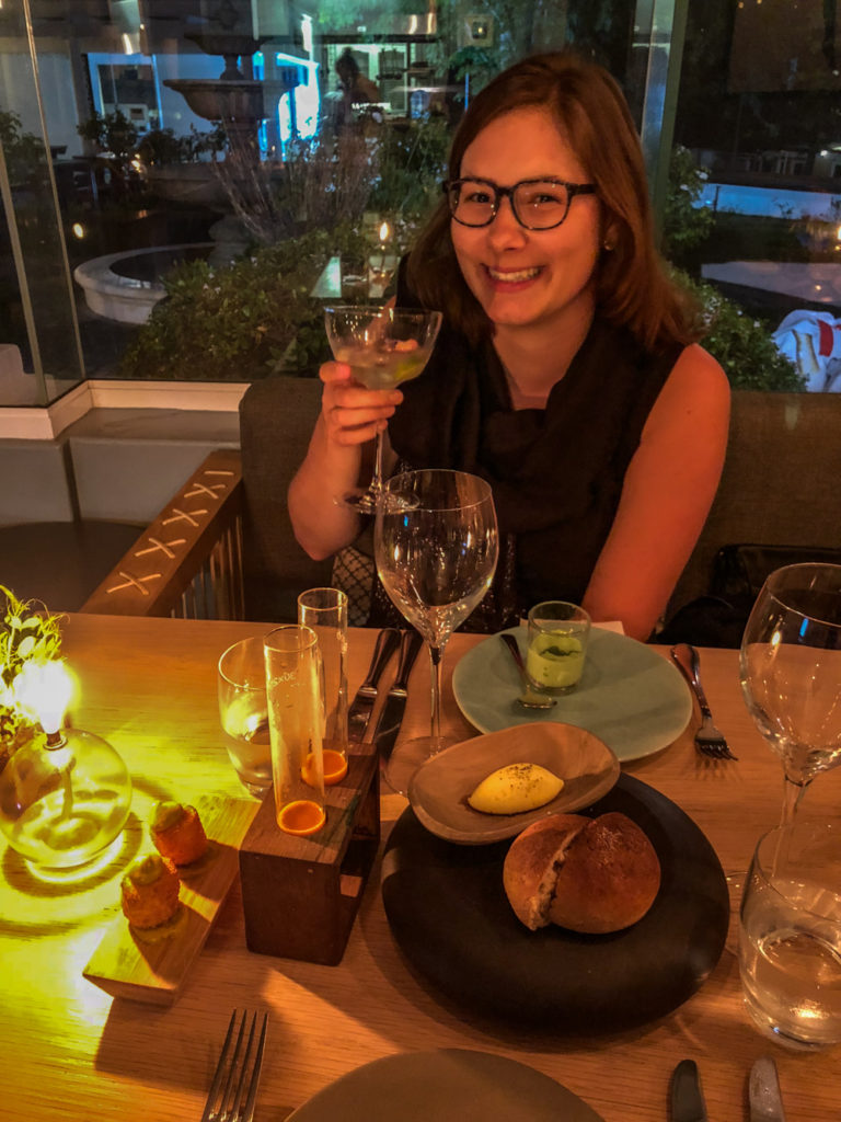 Already enjoying the delicious appetizers