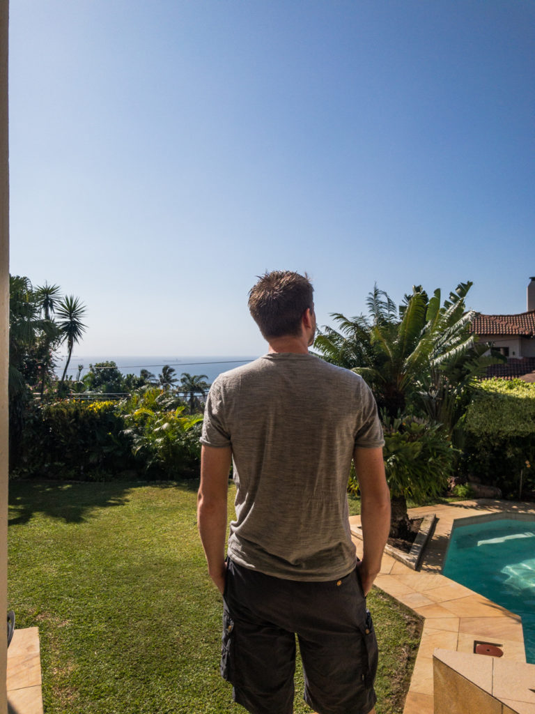 Brecht enjoying the Umhlanga weather