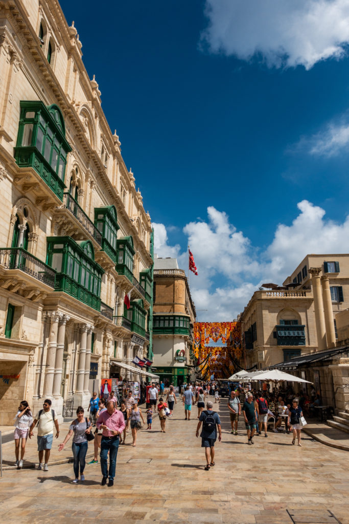View right inside the City Gate of Valletta