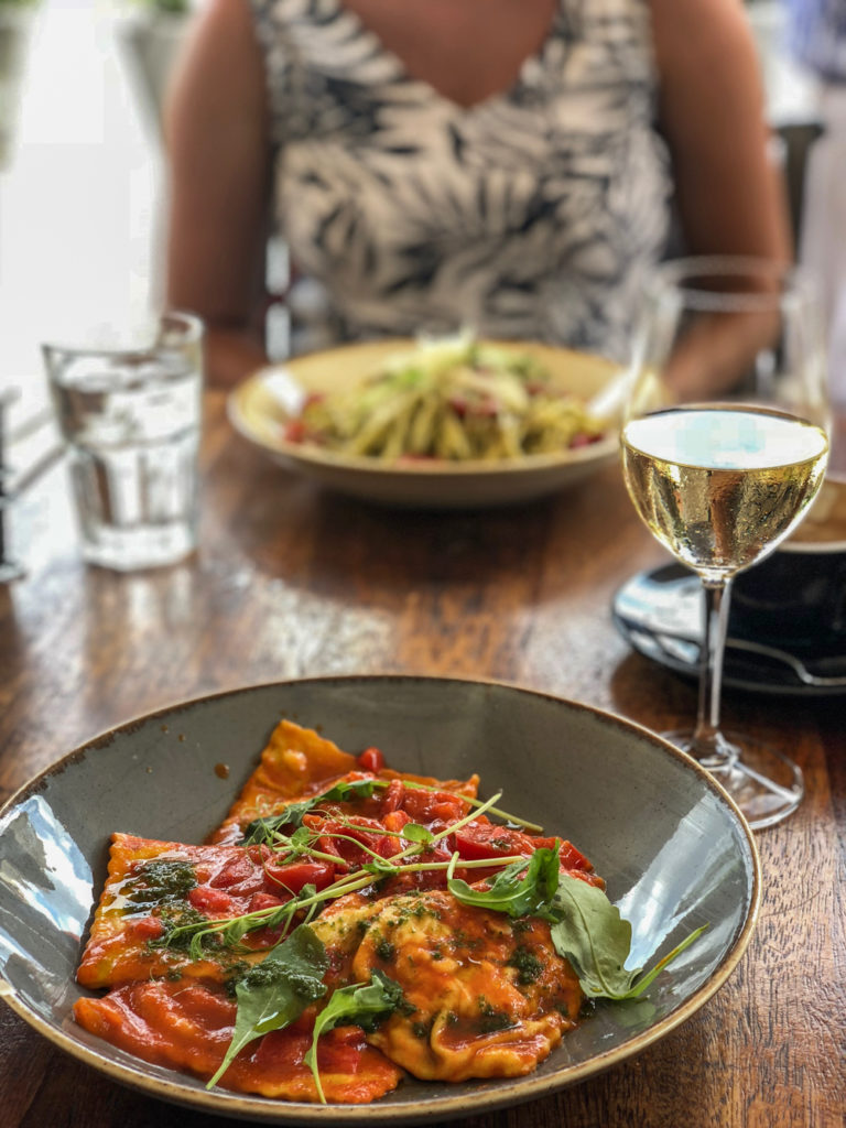 A great Ravioli Prawn and Leek