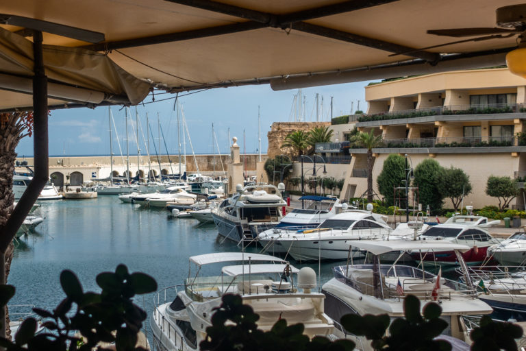 Nice view on the Portomaso Marina