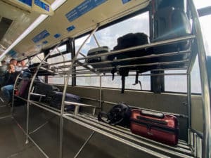 Plenty of space for luggage in the Aerobus